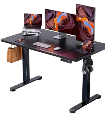 Height Adjustable Electric Standing Desk, 48 X 24 Inches Sit Stand Up, Memory Computer Home Office Desk (Black)