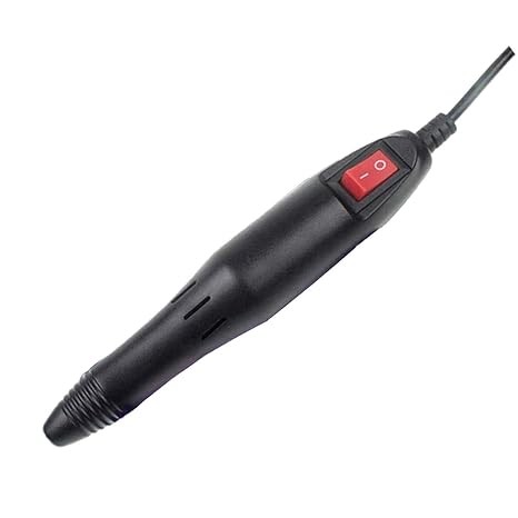 Handpiece for Electric Nail Drill, Acrylic Nail Tool Replacement, Efile Handpiece Fit for 3/32 '' Nail Drill Bits(Black)