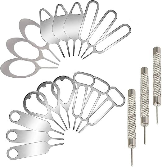 21pcs Cellphones SIM Card Pin Removal Tool, SIM Card Tray Ejector Needle Opener for iPhone 11 X xs max 6 6s 7 8 Plus iPad Samsung Huawei Google Android Most Smart Phone